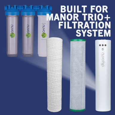Manor Trio Replacement Cartridge and Filters - Sediment + Chloramine