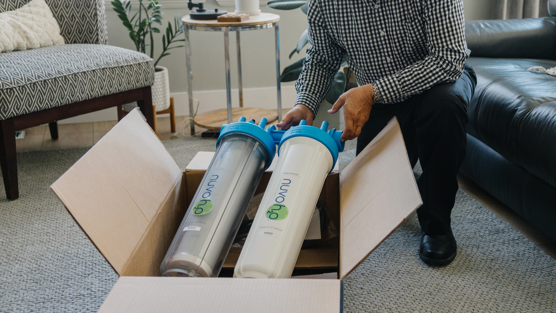 water softener box opening