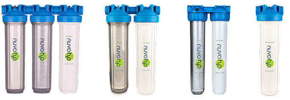 NuvoH2O lineup of manor and home water filter-softening products