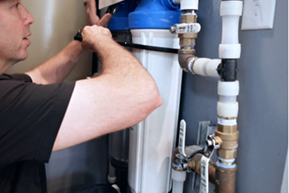 a nuvoh2o water softener system installed