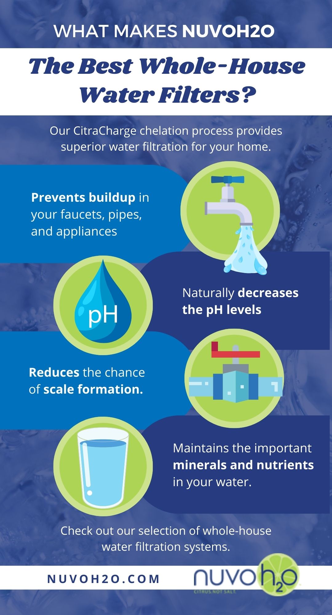 Infographic - What makes NuvoH2O The Best Whole-House Water Filters?
