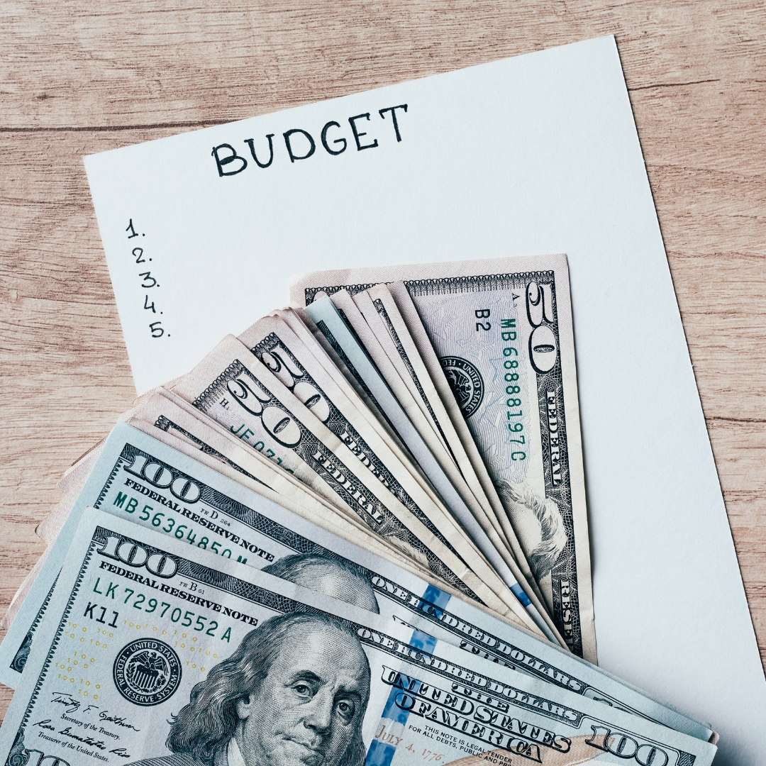 image of a budget and money