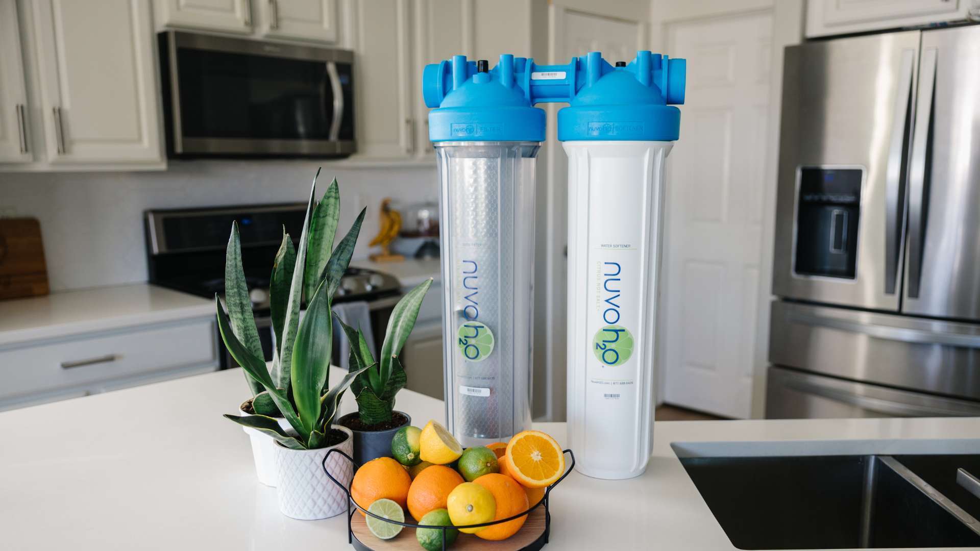 NuvoH2O water filter system designed for soft water and water filtration 