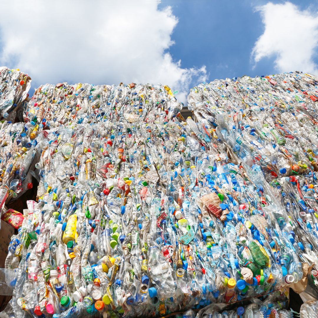 bales of plastic recyclables